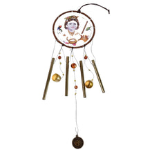 Krishna Medallion Dream Catcher Wind Chime Pendant Wall Hanging - Spiritual Home Decor - dailyneed.life