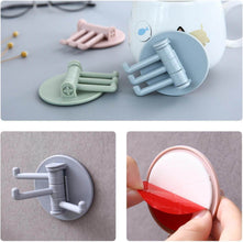 180° Rotating Punch-Free 3-Hook Sticky Hook – 1 Pc - dailyneed.life