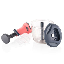 1100 ml 2 in 1 Push up Chopper with affixed with 6 Sharp Blade | Vegetable and Fruit Cutter with Easy Push and chop Button - dailyneed.life
