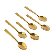 Premium Luxurious Stainless Steel Coated Spoons (6 Pcs Set / Golden) - dailyneed.life