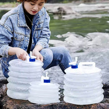 Outdoor Camping Collapsible Portable Water Container with Carry Handle Tap Valve Large Food Grade - dailyneed.life