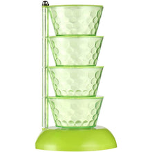 4 Section 360° Rotating Vertical Seasoning Box Plastic Pickle Tower | Spice Rack (4 Layer with 4 Plastic Spoon / 1 Set) - dailyneed.life