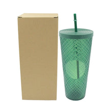 Cup with Straw & LED Lighting Reusable Matte Studded Tumbler with Leak Proof Lid Water Cup Travel Mug Coffee Ice Water Bottle Double Walled Insulated Tumbler BPA Free (1 Pc) - dailyneed.life