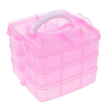 Versatile 18-Grid 3-Layer Transparent Plastic Organizer Box with Adjustable Dividers for Jewelry & Fishing Hooks - dailyneed.life