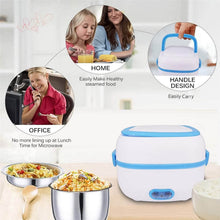 Electric Lunch Box, 3 In 1 Food Heater / Cooker / Steamer with Stainless Steel Bowls (1 Set) - dailyneed.life