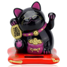Solar Powered Happy Cat Beautiful with Arm Waves Wealth Cat (1 Pc / Mix Color) - dailyneed.life