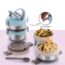 Ganesh Steko-2 Double Layer Stainless Steel Insulated Lunch Box Set - dailyneed.life