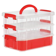 3-Layer Multi-Purpose Transparent Plastic Storage Carry Box with Handle - dailyneed.life