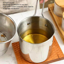 Small Deep Frying Pot With Strainer Basket (2 Pc Set / 1200 ML)) - dailyneed.life
