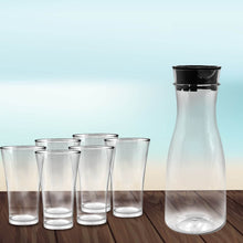 Transparent Unbreakable Water Juicy Jug and 6 Pcs. Glass Combo Set for Dining Table Office Restaurant Pitcher - dailyneed.life
