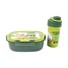 Plastic Lunch Box Leak Proof 3 Compartment with Bottle, Spoon and Fork (1 Set) - dailyneed.life