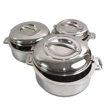 Royal Unique Hot Pot Stainless Steel Insulated Serving Casserole with Lid & Handle (3 pcs Set) - dailyneed.life