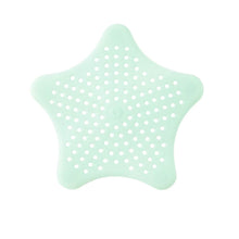 Mint Green Silicone Star Shaped Sink Filter Bathroom Hair Catcher Drain Strainers for Basin - dailyneed.life