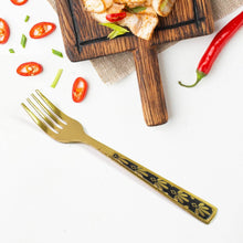 Stainless Steel Premium Fork Traditional Design Tablewar (6 Pcs Set / Golden) - dailyneed.life