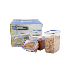 Classics Rectangular Plastic Airtight Food Storage Containers with Leak Proof Locking Lid Storage container set of 3 Pc( Approx Capacity 500ml,1000ml,1500ml, Transparent) - dailyneed.life