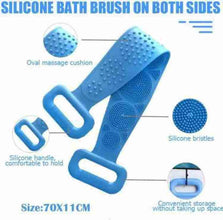 Silicone Body Back Scrubber Double Side Bathing Brush for Skin Deep Cleaning, Scrubber Belt - dailyneed.life