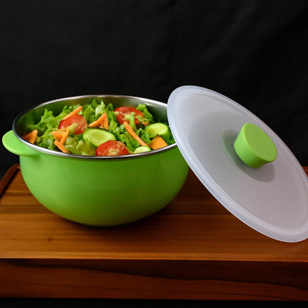 Apex 2200ml Microwave-Safe Plastic Serving Bowl with Lid (1 Pc) - dailyneed.life