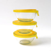 Dazzle Glass Bowl Set Mixing / Storage Bowls with Lids (3 pcs Set) - dailyneed.life