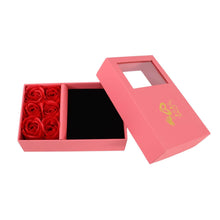 Jewellery Gift Box with Lids & Roses Packaging Box with 6 Roses (1 Set) - dailyneed.life