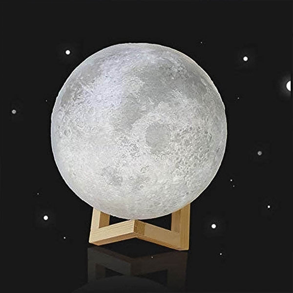 Moon Night Lamp with Plastic Stand Night Lamp for Bedroom (15x13 Cm / 1 Pc) - dailyneed.life