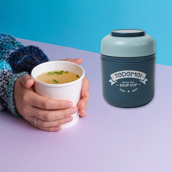Steel Soup Cup Vacuum Airtight Soup Cup For Home , Office Use ( 550ml ) - dailyneed.life