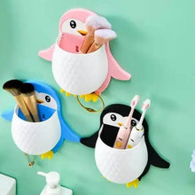 Penguin Storage Box, Adhesive Remote Case, Electric Toothbrushes Holder, Universal Controller Holder, Wall Nightstand, Office Plastic Wall Mount - dailyneed.life