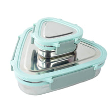 Ganesh Trinity 2-Piece Stainless Steel Triangle Lunch Box Set - dailyneed.life