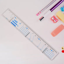 Multifunctional Transparent Plastic Geometry Ruler (1 Pc) - dailyneed.life