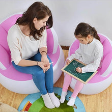 Kids inflatable sofa chair with backrest & Foot Air Pump with Hose (1 Set / 85x74 Cm Approx) - dailyneed.life