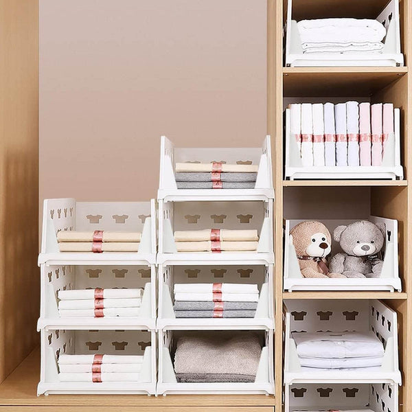 4-Layer Stackable Foldable Storage Organizer Cart for Kitchen, Closet, Bedroom & Bathroom - dailyneed.life