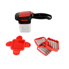 Multifunction Vegetable Cutter Manual Vegetable Quick Dicer Fruit Chopper Slicer with 3 Interchangeable Stainless Steel Blade Inserts, Non-Skid Base Slicer and Chopper - dailyneed.life
