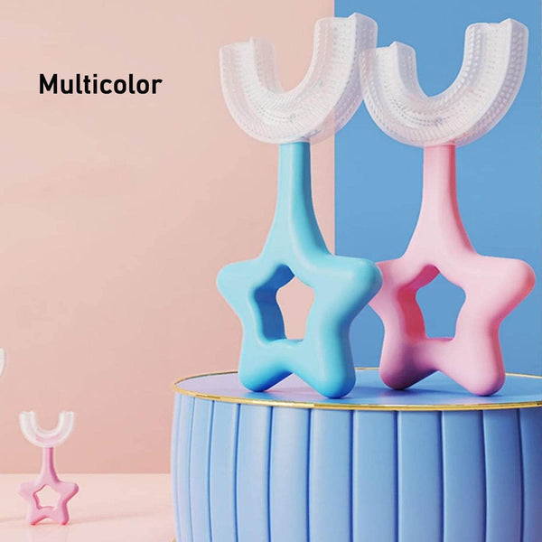 Star / U-Shape Silicone Manual Toothbrush (1 Pc) - dailyneed.life
