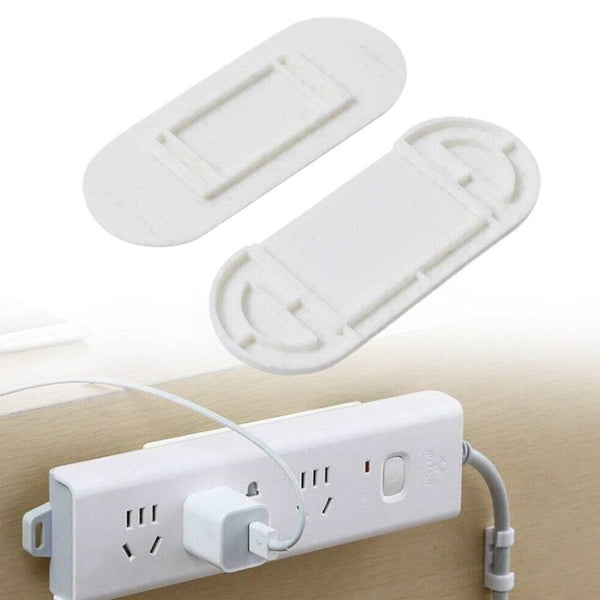 Self Adhesive No Hole Wall Mount, Reusable, Non Residue Plug Organizer For Home Office & Multiuse Device, Wall Socket Holder Power Strip Holder Wall Mount Wall Hanging - dailyneed.life