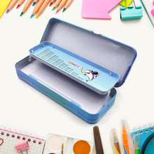 Metal Pencil Box, Pencil Case Double Compartment for Kids Stationery Compass Box, Stationery Gift for School Kids Compass, Pencil Box, Birthday Return Gift for Kids - dailyneed.life
