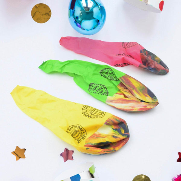Big Size Balloons Kinds of Rainbow Party Latex Balloons for Birthday / Anniversary / Valentine's / Wedding / Engagement Party Decoration Multicolor (3 Pcs Set - dailyneed.life
