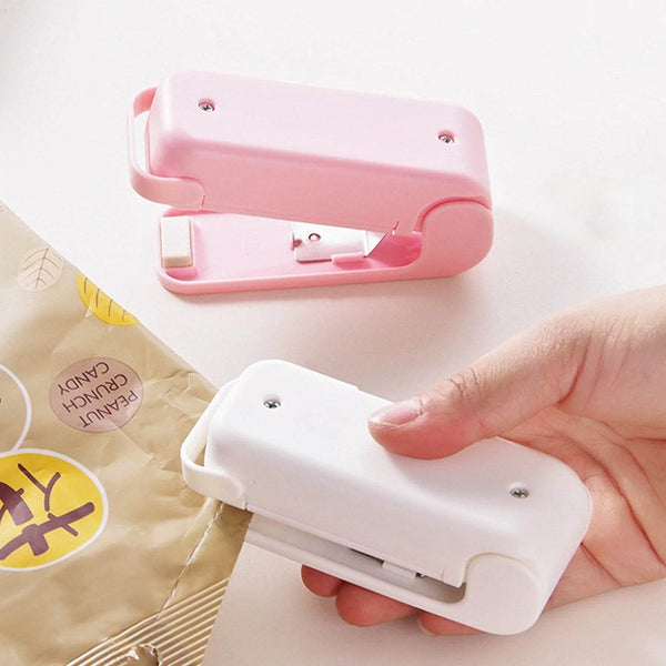 Mini Plastic Bag Sealer – Portable Heat Sealing Machine, Battery Operated (1 Pc / Mix Design) - dailyneed.life