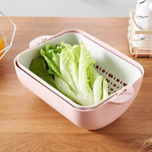 Multifunctional BPA Free Double Layered Plastic Rotatable Strainer Basket (Multicolor) - dailyneed.life
