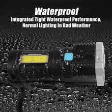 Multifunctional Strong 4 LED Torch Light, Portable Rechargeable Flashlight Long Distance Beam Range 800 Lumens COB Light 4 Mode Emergency for Hiking, Walking, Camping (4 LED Torch) - dailyneed.life