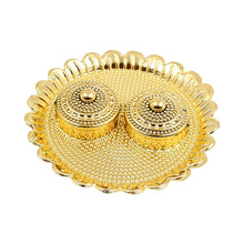 Round Shape Special Puja Thali, Kumkum Thali Holder (1 Pc / Big) - dailyneed.life