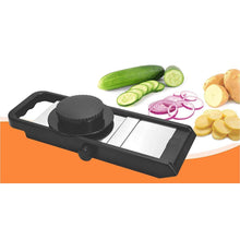 Ganesh Adjustable Plastic Slicer, 1-Piece, Black / Silver - dailyneed.life
