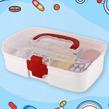 3-Compartment First Aid Box - Portable Medicine Storage with Detachable Tray & Transparent Lid - dailyneed.life