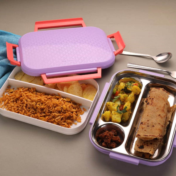 Kids’ School Lunch Box with Steel Plate - dailyneed.life
