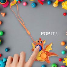 2-Bubble Dragon-Shaped Push Pop Fidget Toy with Strap (1 Pc) - dailyneed.life