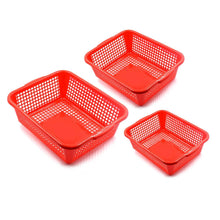 Plastic 3 Pieces Kitchen Large Size Dish Rack Drainer Vegetables and Fruits Washing Basket Dish Rack Multipurpose Organizers - dailyneed.life