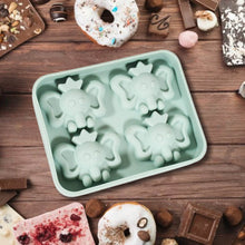 Silicone Cartoon Shape 4 Grid Ice Cube Tray Ice Cube Molds Trays Small Cubes Tray For Fridge, Flexible Silicon Ice Tray (1 pc) - dailyneed.life