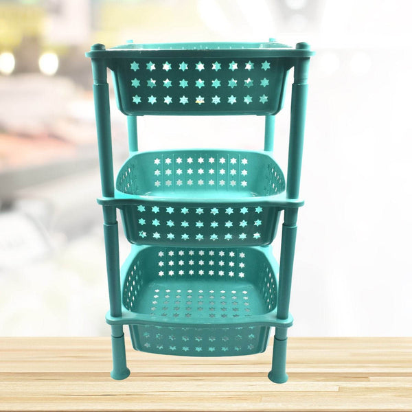 3 layer round Kitchen Trolley Basket ( MOQ :- 6 Pc) - dailyneed.life