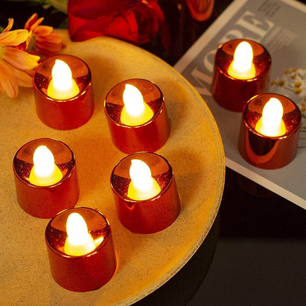 Electrical Candles Diya LED Tea Light, Plastic Candle Light Candle Candle, Diwali (24 Pc Set) - dailyneed.life