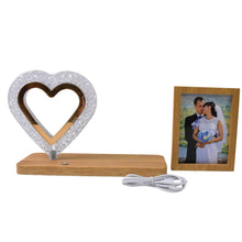 Heart Shape Cystal Led Lamp & Photo Frame Night Lamp | Wedding Gift | love couple - dailyneed.life