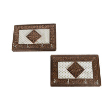 Handicraft Meenakari Wooden keyholder | Wall Hanging Key Holder Style for Your Home Decor & Gift Keys Stand for Entryway, Kitchen, Office, Bedroom Decorative Keys Organizer keyholder (2 Pc Set) - dailyneed.life