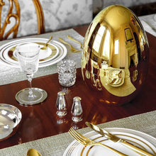 Premium Cutlery Set 24 Pcs with Oval Shaped Stand | Beautiful Stylish Oval Designed Cutlery Sets, Egg-Shaped Luxury Spoon Holder Set  (Golden / 24 pcs set) - dailyneed.life